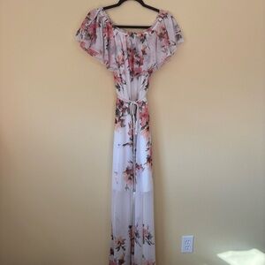 Floral Off-Shoulder Maxi Dress